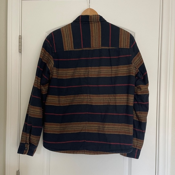 The North Face Men's Small Campshire Long Sleeve Button Up Shirt Cotton Navy Tan - Picture 3 of 7